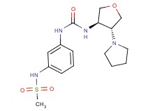 N-{3-[({[(3R*,4R*)-4-pyrrolidin-1-yltetrahydrofuran-3-yl]amino}carbonyl)amino]phenyl}methanesulfonamide