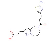 3-{5-[3-(2-amino-1,3-thiazol-4-yl)propanoyl]-5,6,7,8-tetrahydro-4H-pyrazolo[1,5-a][1,4]diazepin-2-yl}propanoic acid