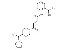 N-(2-isopropylphenyl)-4-oxo-4-[4-(1-pyrrolidin-1-ylethyl)piperidin-1-yl]butanamide