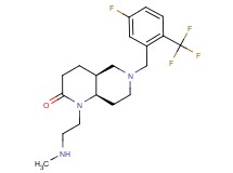 (4aS*,8aR*)-6-[5-fluoro-2-(trifluoromethyl)benzyl]-1-[2-(methylamino)ethyl]octahydro-1,6-naphthyridin-2(1H)-one