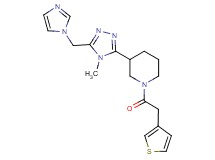 3-[5-(1H-imidazol-1-ylmethyl)-4-methyl-4H-1,2,4-triazol-3-yl]-1-(3-thienylacetyl)piperidine