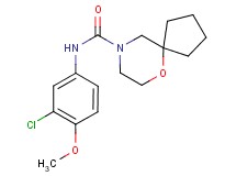 N-(3-chloro-4-methoxyphenyl)-6-oxa-9-azaspiro[4.5]decane-9-carboxamide