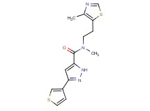 N-methyl-N-[2-(4-methyl-1,3-thiazol-5-yl)ethyl]-3-(3-thienyl)-1H-pyrazole-5-carboxamide