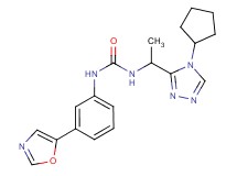 N-[1-(4-cyclopentyl-4H-1,2,4-triazol-3-yl)ethyl]-N'-[3-(1,3-oxazol-5-yl)phenyl]urea