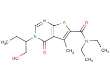 N,N-diethyl-3-[1-(hydroxymethyl)propyl]-5-methyl-4-oxo-3,4-dihydrothieno[2,3-d]pyrimidine-6-carboxamide