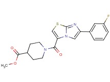methyl 1-{[6-(3-fluorophenyl)imidazo[2,1-b][1,3]thiazol-3-yl]carbonyl}-4-piperidinecarboxylate
