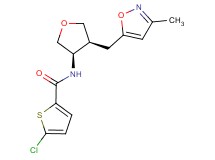 5-chloro-N-{(3R*,4S*)-4-[(3-methylisoxazol-5-yl)methyl]tetrahydrofuran-3-yl}thiophene-2-carboxamide