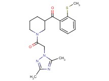 {1-[(3,5-dimethyl-1H-1,2,4-triazol-1-yl)acetyl]-3-piperidinyl}[2-(methylthio)phenyl]methanone
