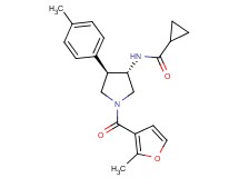 N-[(3S*,4R*)-1-(2-methyl-3-furoyl)-4-(4-methylphenyl)-3-pyrrolidinyl]cyclopropanecarboxamide