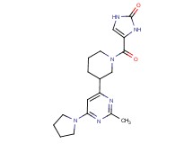 4-({3-[2-methyl-6-(1-pyrrolidinyl)-4-pyrimidinyl]-1-piperidinyl}carbonyl)-1,3-dihydro-2H-imidazol-2-one