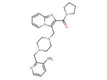 3-({4-[(3-methyl-2-pyridinyl)methyl]-1-piperazinyl}methyl)-2-(1-pyrrolidinylcarbonyl)imidazo[1,2-a]pyridine
