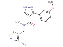 3-(3-methoxyphenyl)-N-methyl-N-[(4-methyl-1,2,3-thiadiazol-5-yl)methyl]-1H-pyrazole-4-carboxamide