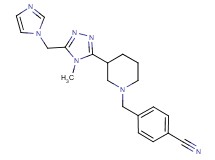4-({3-[5-(1H-imidazol-1-ylmethyl)-4-methyl-4H-1,2,4-triazol-3-yl]piperidin-1-yl}methyl)benzonitrile