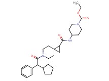 ethyl 4-[({6-[cyclopentyl(phenyl)acetyl]-6-azaspiro[2.5]oct-1-yl}carbonyl)amino]-1-piperidinecarboxylate