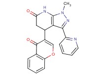 1-methyl-4-(4-oxo-4H-chromen-3-yl)-3-pyridin-2-yl-1,4,5,7-tetrahydro-6H-pyrazolo[3,4-b]pyridin-6-one