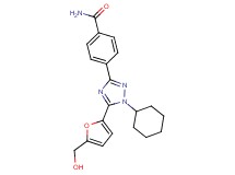4-{1-cyclohexyl-5-[5-(hydroxymethyl)-2-furyl]-1H-1,2,4-triazol-3-yl}benzamide