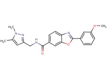 N-[(1,5-dimethyl-1H-pyrazol-3-yl)methyl]-2-(3-methoxyphenyl)-1,3-benzoxazole-6-carboxamide
