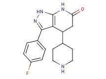 3-(4-fluorophenyl)-4-(4-piperidinyl)-1,4,5,7-tetrahydro-6H-pyrazolo[3,4-b]pyridin-6-one hydrochloride