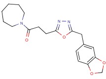 1-{3-[5-(1,3-benzodioxol-5-ylmethyl)-1,3,4-oxadiazol-2-yl]propanoyl}azepane