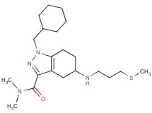 1-(cyclohexylmethyl)-N,N-dimethyl-5-{[3-(methylthio)propyl]amino}-4,5,6,7-tetrahydro-1H-indazole-3-carboxamide
