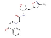 N-{(3R*,4S*)-4-[(3-methylisoxazol-5-yl)methyl]tetrahydrofuran-3-yl}-2-(4-oxoquinolin-1(4H)-yl)acetamide