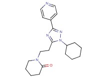 1-[2-(1-cyclohexyl-3-pyridin-4-yl-1H-1,2,4-triazol-5-yl)ethyl]piperidin-2-one