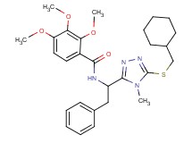 N-(1-{5-[(cyclohexylmethyl)thio]-4-methyl-4H-1,2,4-triazol-3-yl}-2-phenylethyl)-2,3,4-trimethoxybenzamide
