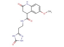 6-methoxy-2-oxo-N-[2-(5-oxo-4,5-dihydro-1H-1,2,4-triazol-3-yl)ethyl]-1,2,3,4-tetrahydro-4-quinolinecarboxamide