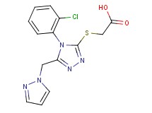 {[4-(2-chlorophenyl)-5-(1H-pyrazol-1-ylmethyl)-4H-1,2,4-triazol-3-yl]thio}acetic acid