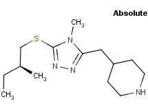 4-[(4-methyl-5-{[(2S)-2-methylbutyl]thio}-4H-1,2,4-triazol-3-yl)methyl]piperidine