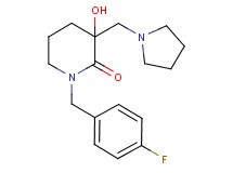 1-(4-fluorobenzyl)-3-hydroxy-3-(1-pyrrolidinylmethyl)-2-piperidinone