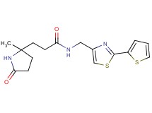 3-(2-methyl-5-oxo-2-pyrrolidinyl)-N-{[2-(2-thienyl)-1,3-thiazol-4-yl]methyl}propanamide