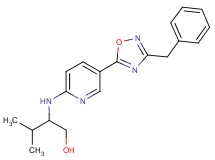 2-{[5-(3-benzyl-1,2,4-oxadiazol-5-yl)-2-pyridinyl]amino}-3-methyl-1-butanol