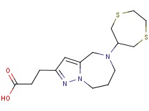 3-[5-(1,4-dithiepan-6-yl)-5,6,7,8-tetrahydro-4H-pyrazolo[1,5-a][1,4]diazepin-2-yl]propanoic acid