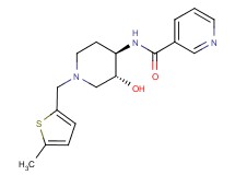 N-{(3R*,4R*)-3-hydroxy-1-[(5-methyl-2-thienyl)methyl]piperidin-4-yl}nicotinamide