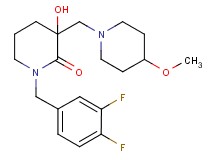 1-(3,4-difluorobenzyl)-3-hydroxy-3-[(4-methoxy-1-piperidinyl)methyl]-2-piperidinone