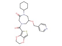 1-cyclohexyl-4-(2,3-dihydrothieno[3,4-b][1,4]dioxin-5-ylcarbonyl)-6-(4-pyridinylmethoxy)-1,4-diazepan-2-one