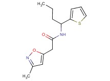 2-(3-methylisoxazol-5-yl)-N-[1-(2-thienyl)butyl]acetamide