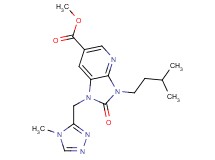 methyl 3-(3-methylbutyl)-1-[(4-methyl-4H-1,2,4-triazol-3-yl)methyl]-2-oxo-2,3-dihydro-1H-imidazo[4,5-b]pyridine-6-carboxylate