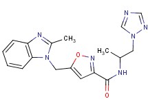 5-[(2-methyl-1H-benzimidazol-1-yl)methyl]-N-[1-methyl-2-(1H-1,2,4-triazol-1-yl)ethyl]isoxazole-3-carboxamide