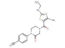 4-(4-{[2-(ethylamino)-4-methyl-1,3-thiazol-5-yl]carbonyl}-2-oxo-1-piperazinyl)benzonitrile