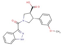 (3S*,4R*)-1-(1H-indazol-3-ylcarbonyl)-4-(3-methoxyphenyl)pyrrolidine-3-carboxylic acid