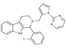 1-(2-fluorophenyl)-2-{[1-(2-pyrimidinyl)-1H-pyrrol-2-yl]methyl}-2,3,4,9-tetrahydro-1H-beta-carboline