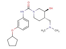 (3S*,4S*)-N-[3-(cyclopentyloxy)phenyl]-4-[(dimethylamino)methyl]-3-hydroxypiperidine-1-carboxamide