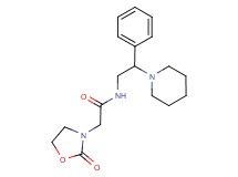 2-(2-oxo-1,3-oxazolidin-3-yl)-N-(2-phenyl-2-piperidin-1-ylethyl)acetamide