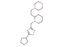 4-(2-{1-[(5-cyclopentyl-1,2,4-oxadiazol-3-yl)methyl]-2-piperidinyl}ethyl)morpholine
