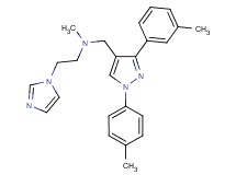 2-(1H-imidazol-1-yl)-N-methyl-N-{[3-(3-methylphenyl)-1-(4-methylphenyl)-1H-pyrazol-4-yl]methyl}ethanamine