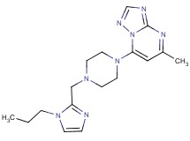 5-methyl-7-{4-[(1-propyl-1H-imidazol-2-yl)methyl]piperazin-1-yl}[1,2,4]triazolo[1,5-a]pyrimidine
