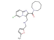 1-[2-(1-azocanylcarbonyl)-6-chloroimidazo[1,2-a]pyridin-3-yl]-N-[(5-methyl-2-furyl)methyl]methanamine