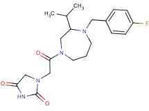 1-{2-[4-(4-fluorobenzyl)-3-isopropyl-1,4-diazepan-1-yl]-2-oxoethyl}-2,4-imidazolidinedione